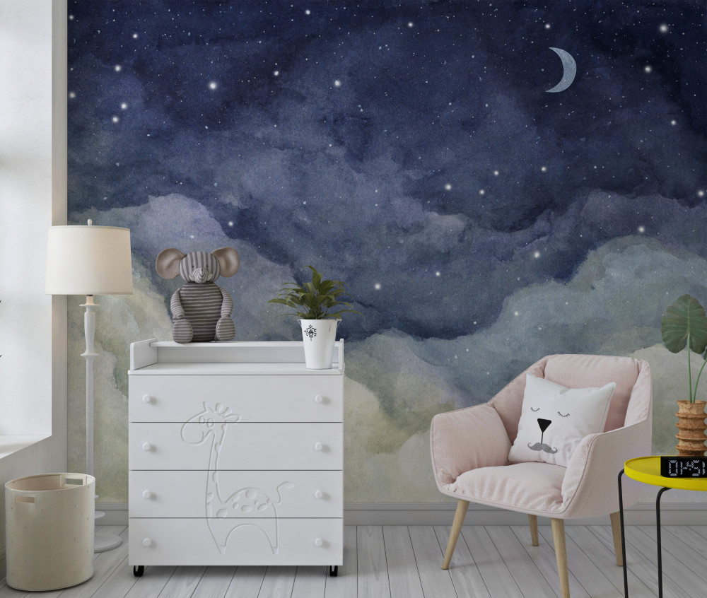 Fototapeta rozgwieżdżone nocne niebo
