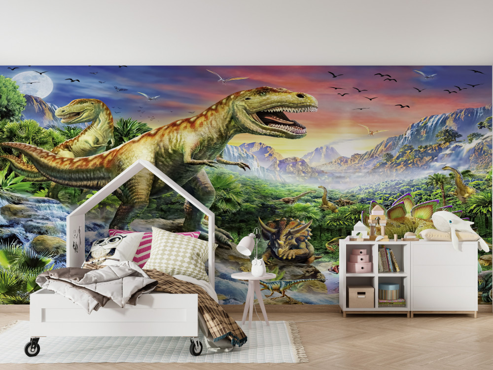 Fototapeta dinozaury w górach