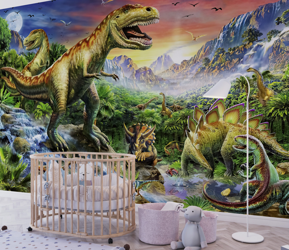 Fototapeta dinozaury w górach