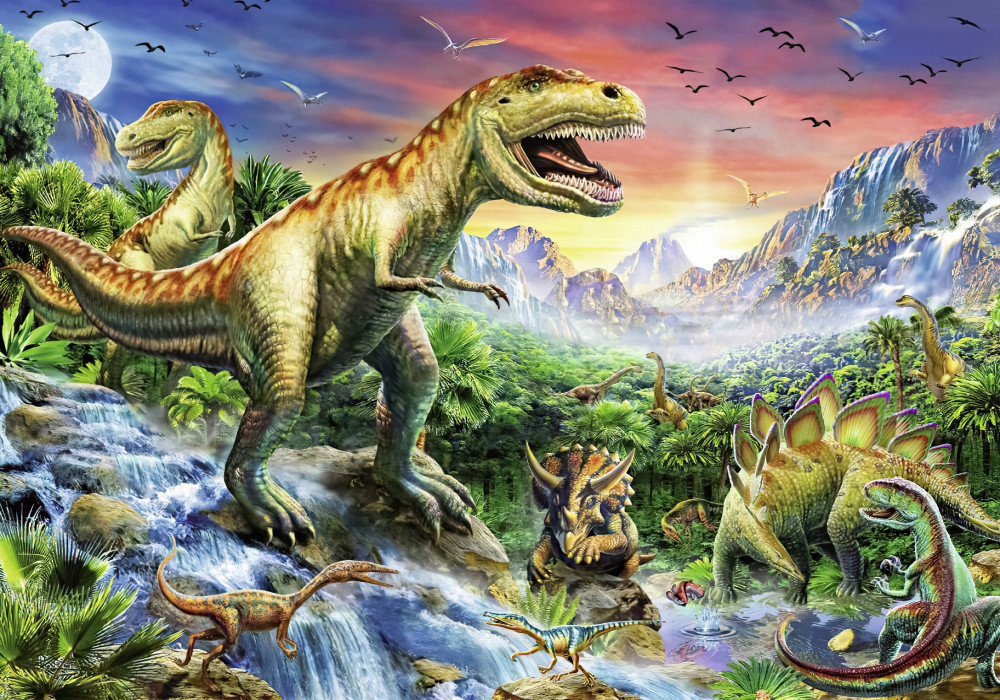 Fototapeta dinozaury w górach