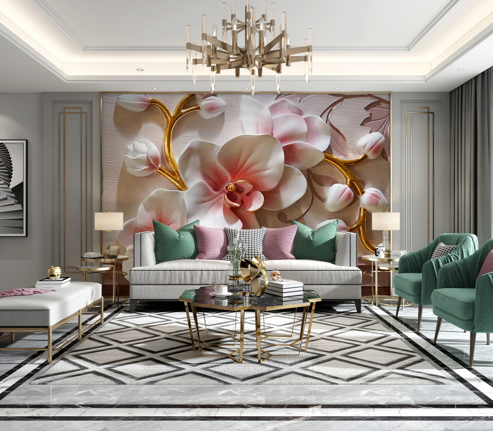 Fototapeta tekstura białych kwiatów orchidei