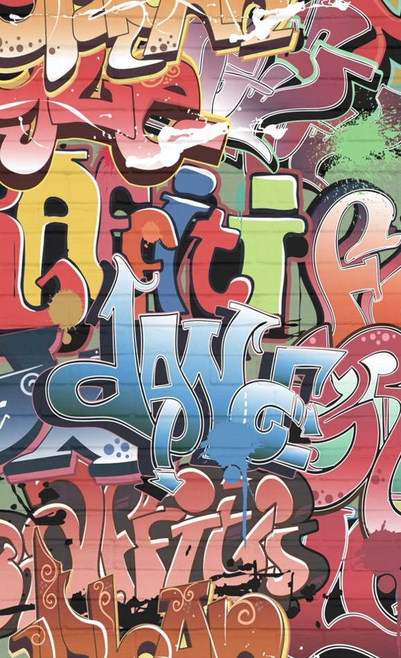 Fototapeta graffiti z jasnym tekstem