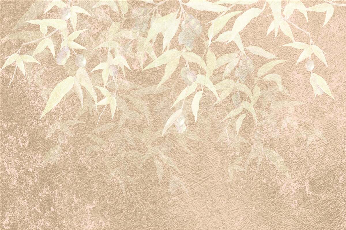 Fototapeta Liście na brązowym tle