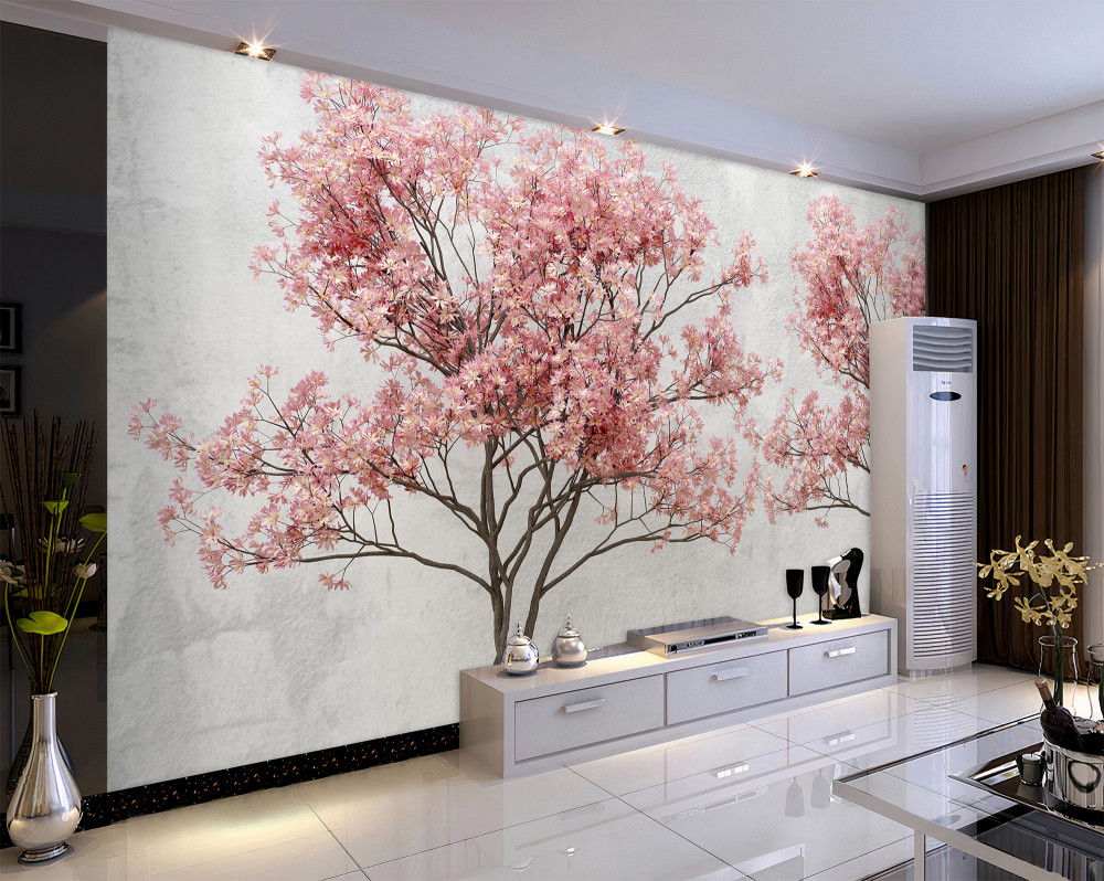 Fototapeta różowa sakura w mglisty poranek