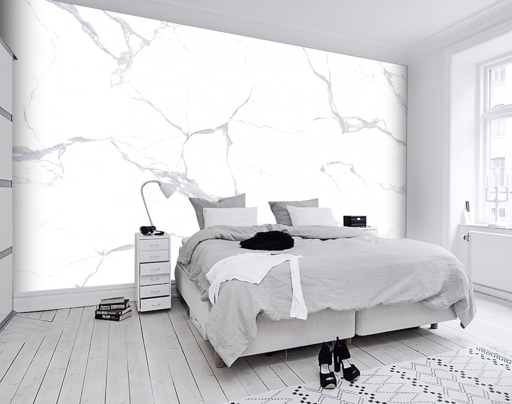 Fototapeta białe płytki porcelanowe