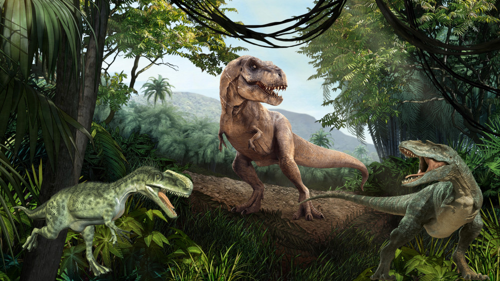 Fototapeta Wiek dinozaurów w tropikach