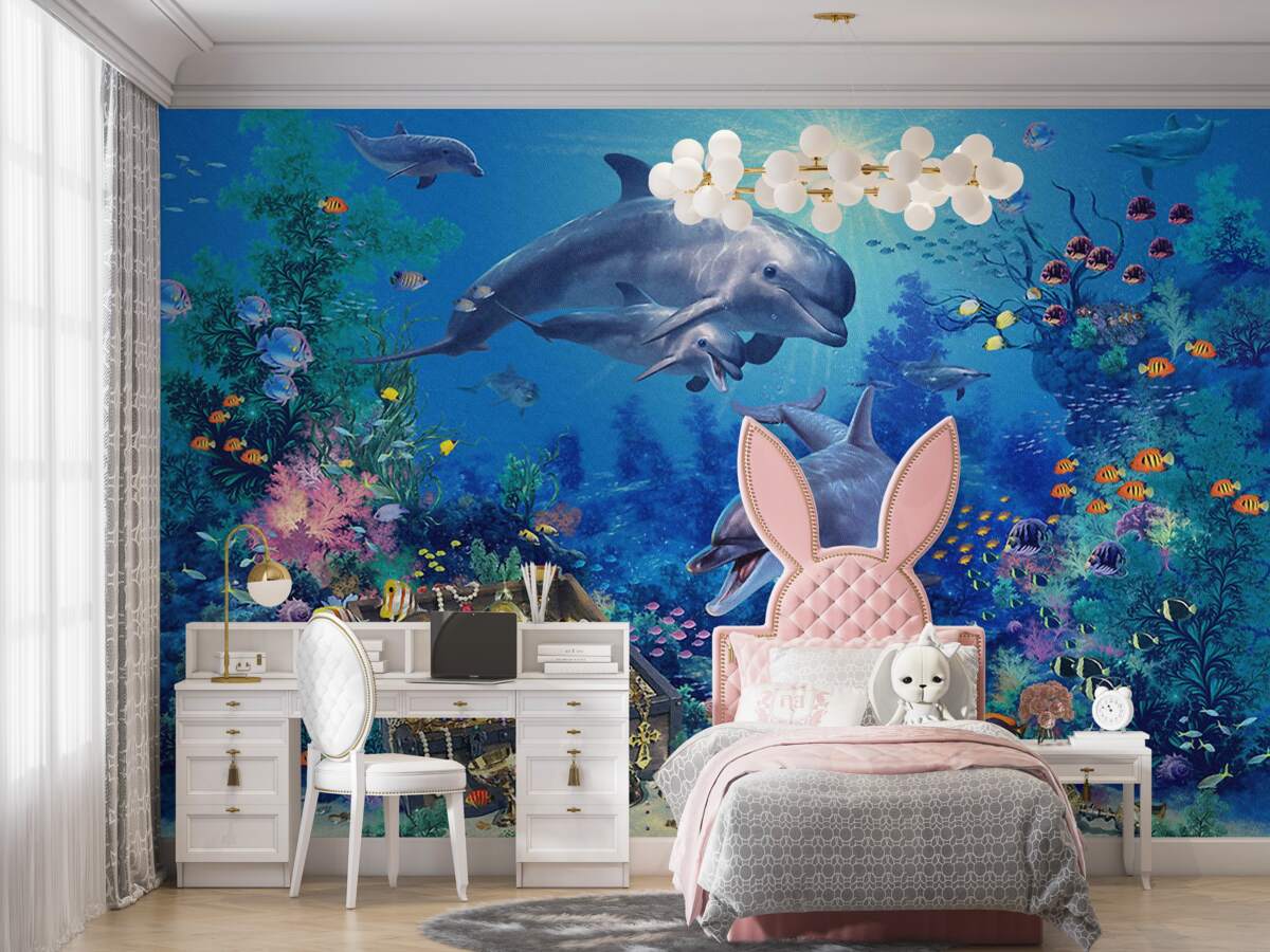 Fototapeta Delfiny znalazły skarb