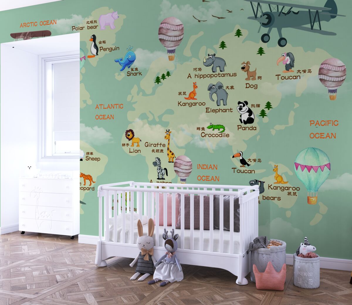 Fototapeta Mapa świata dla dzieci
