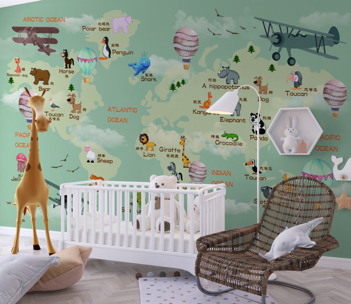 Fototapeta Mapa świata dla dzieci