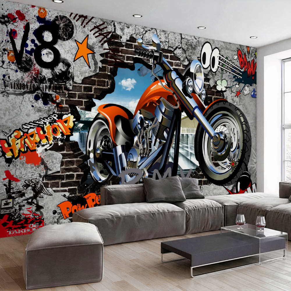 Fototapeta graffiti na motocyklu
