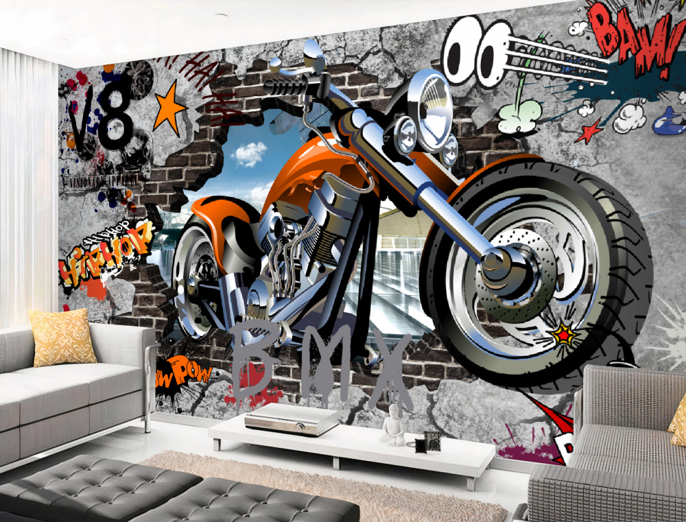 Fototapeta graffiti na motocyklu