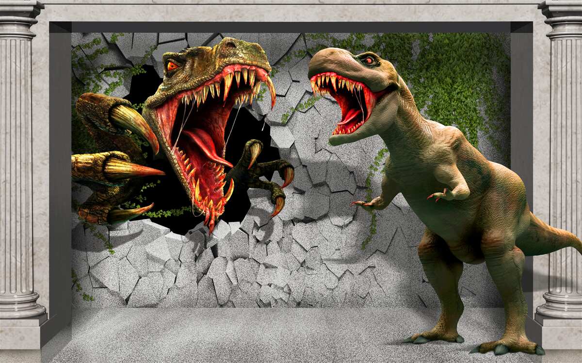 Fototapeta Agresywne dinozaury