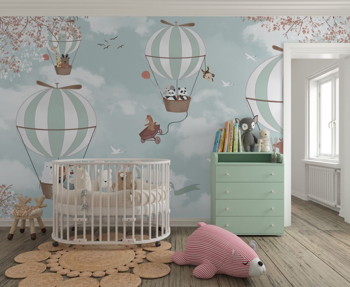 Fototapeta Balon na gorące powietrze, produkt i ilustracja