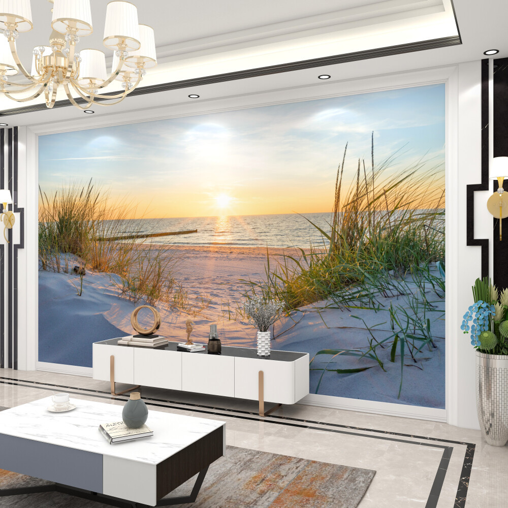 Fototapeta Fototapetaa zachód słońca na plaży