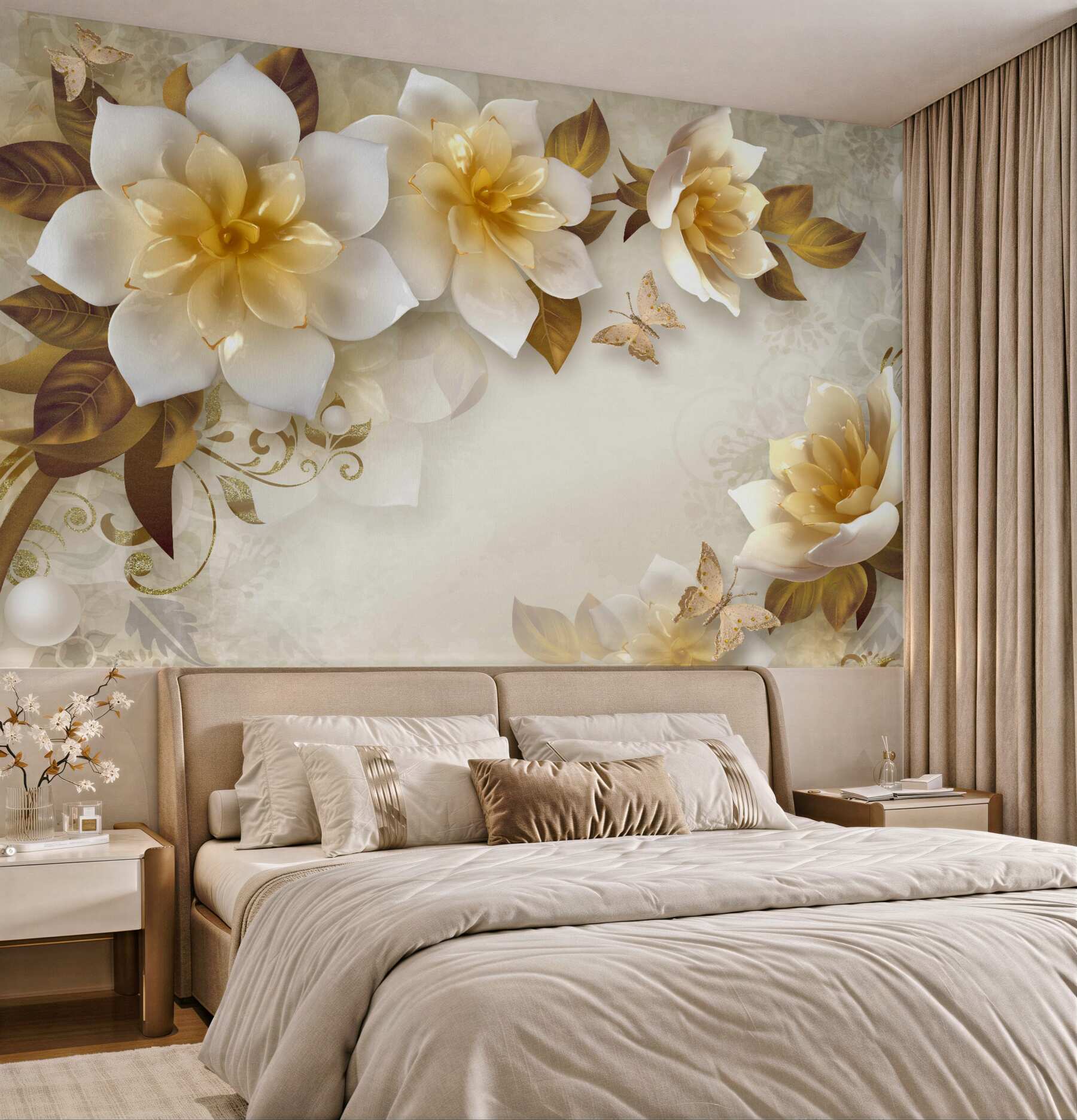 Fototapeta PORCELANOWE KWIATY