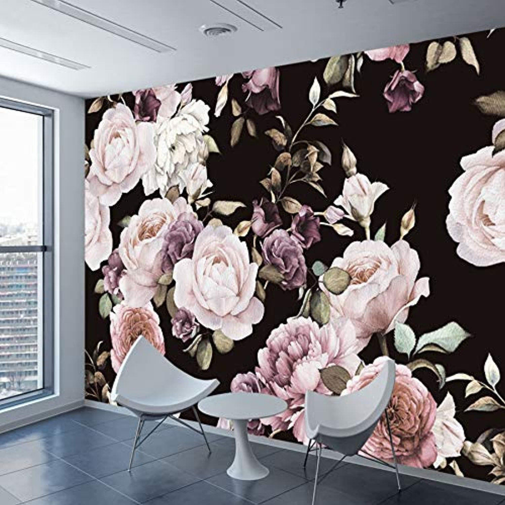 Fototapeta peonie na ciemnym tle