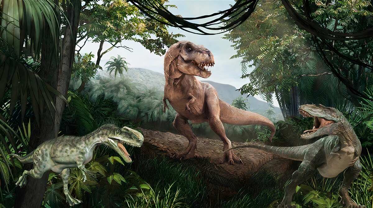 Fototapeta Dinozaur, wygaśnięcie i velociraptor
