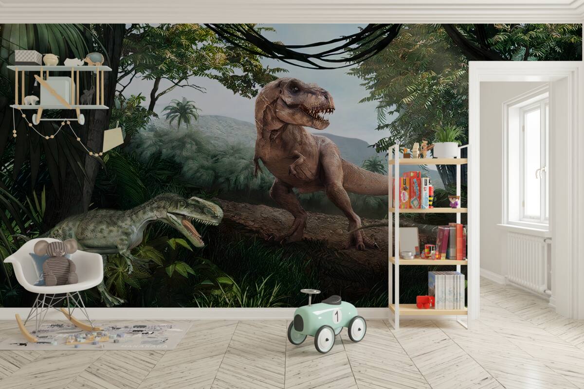 Fototapeta Dinozaur, wygaśnięcie i velociraptor