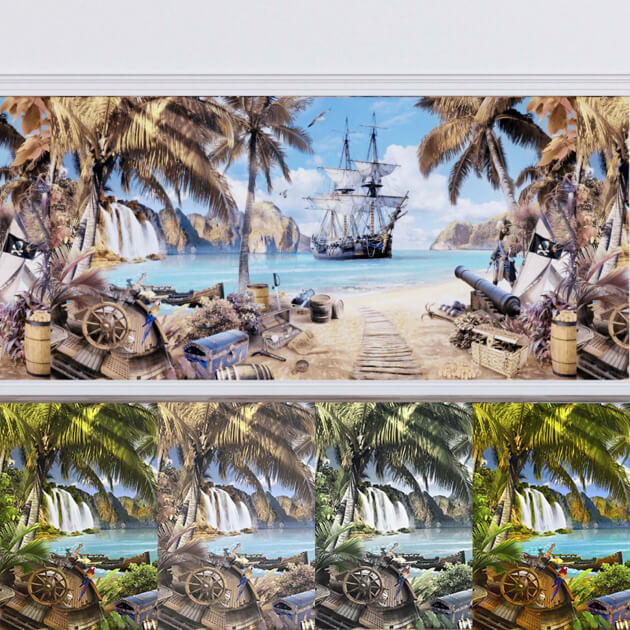 Fototapeta Karawela, pojazd i galeon
