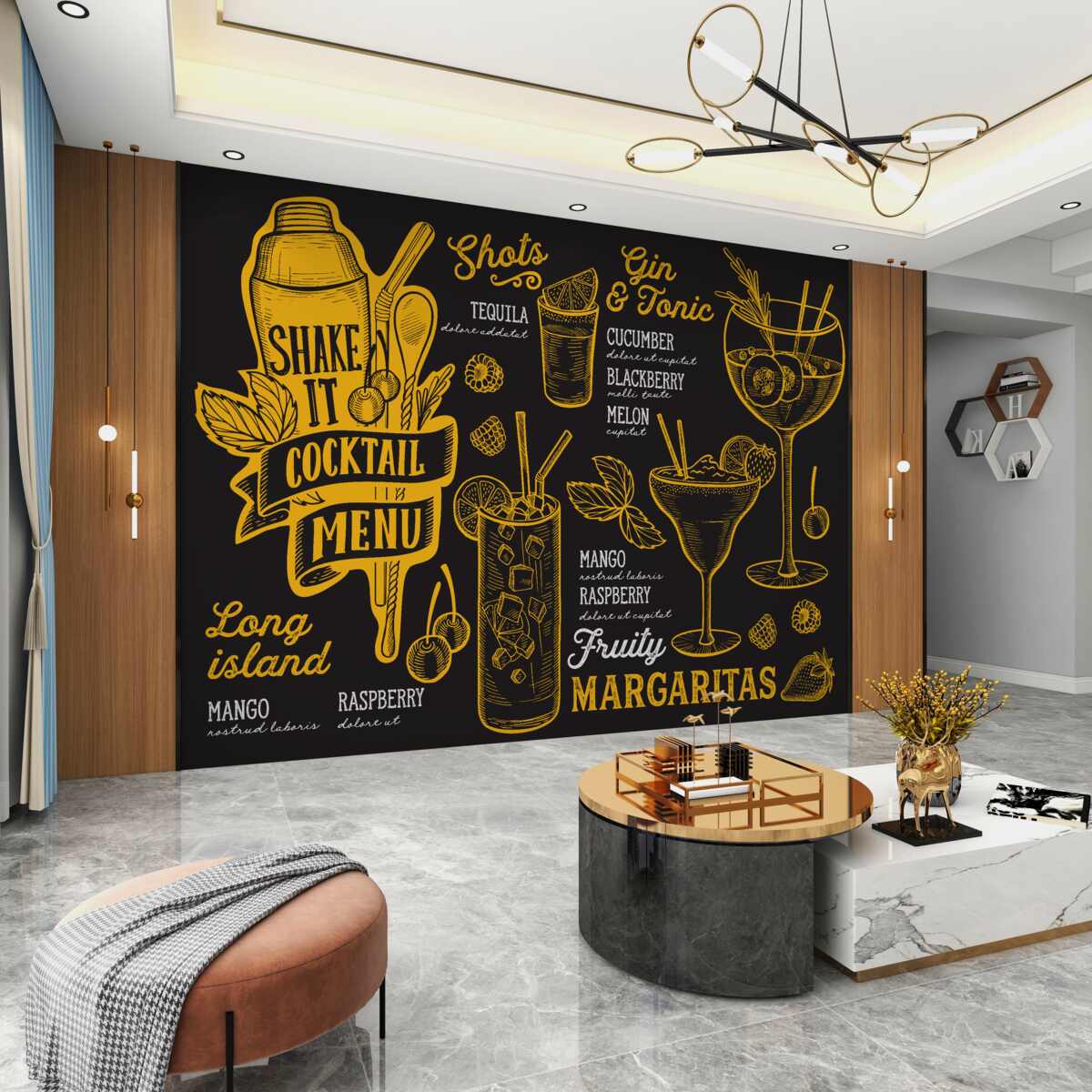 Fototapeta menu koktajlowe