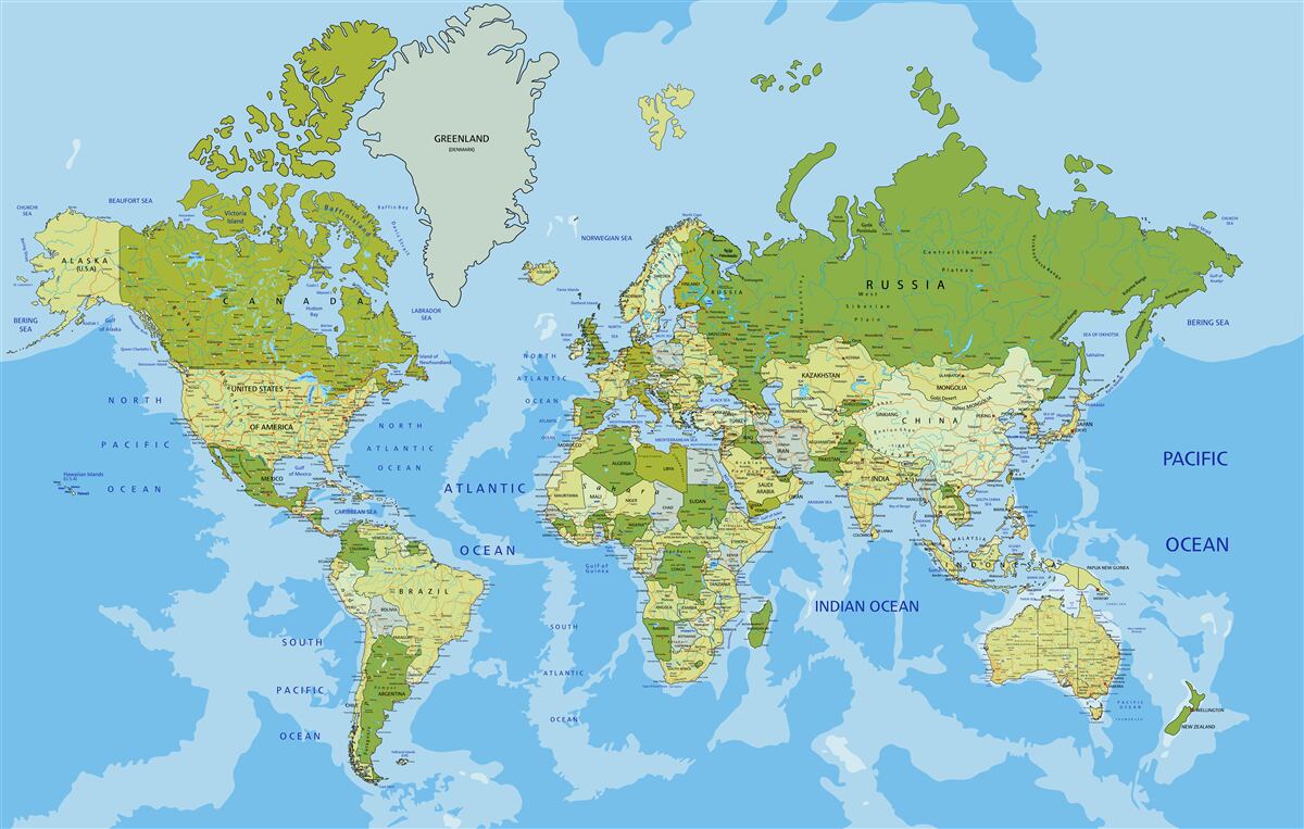 Fototapeta mapa świata z danymi