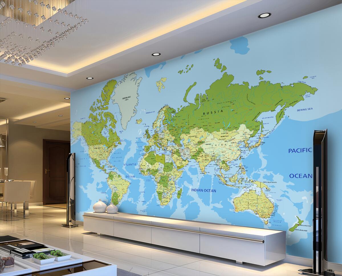 Fototapeta mapa świata z danymi