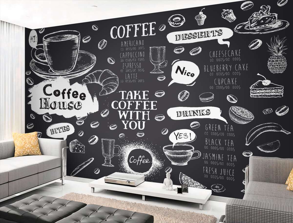 Fototapeta książka z menu kawiarni