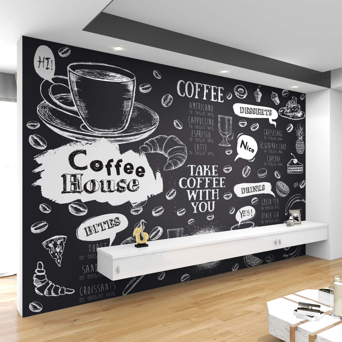 Fototapeta książka z menu kawiarni