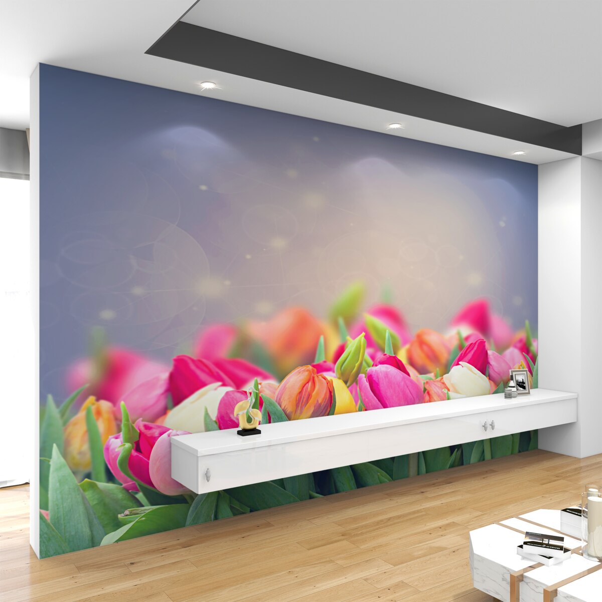 Fototapeta tulipany zasypiają w nocy