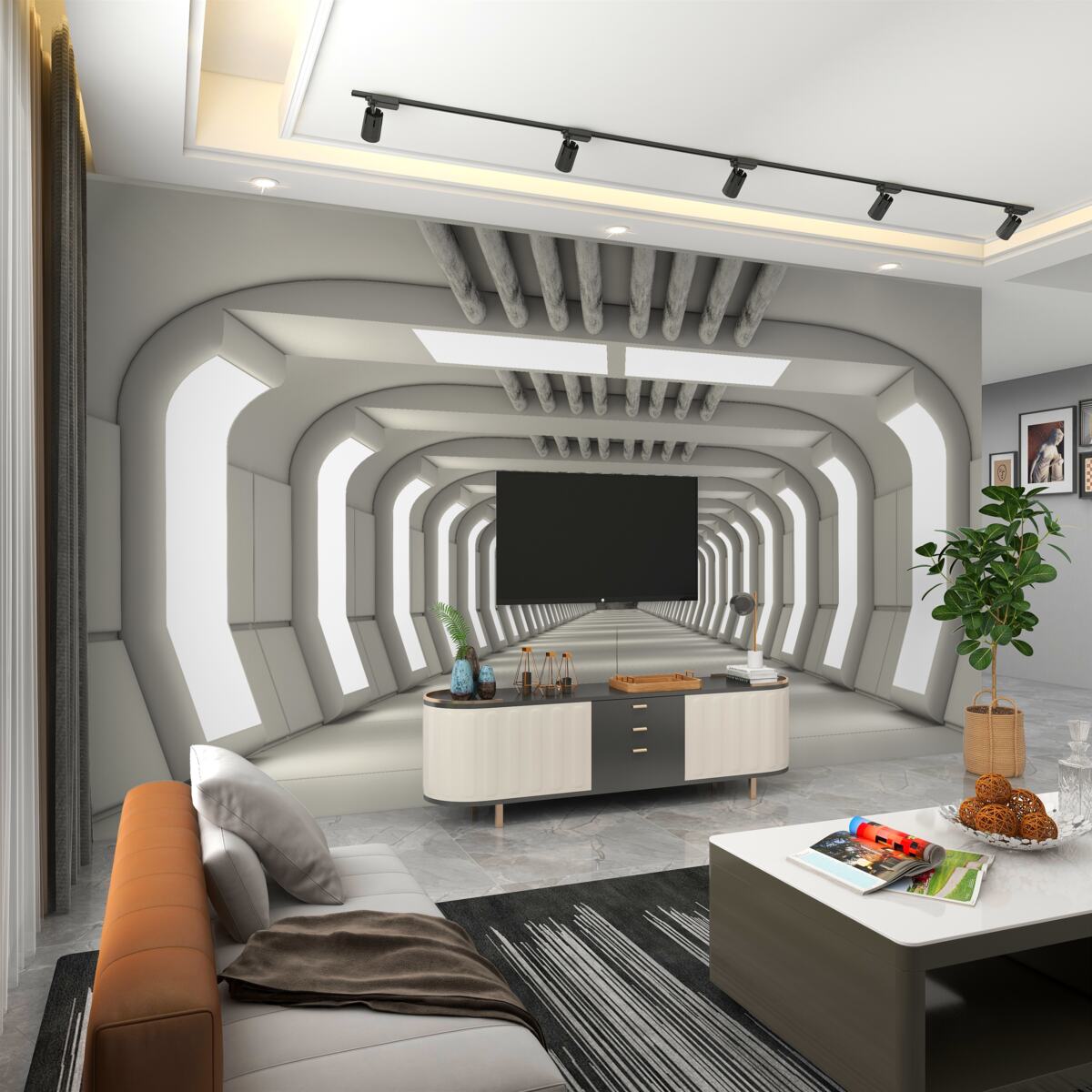 Fototapeta tunel w nowoczesnym stylu