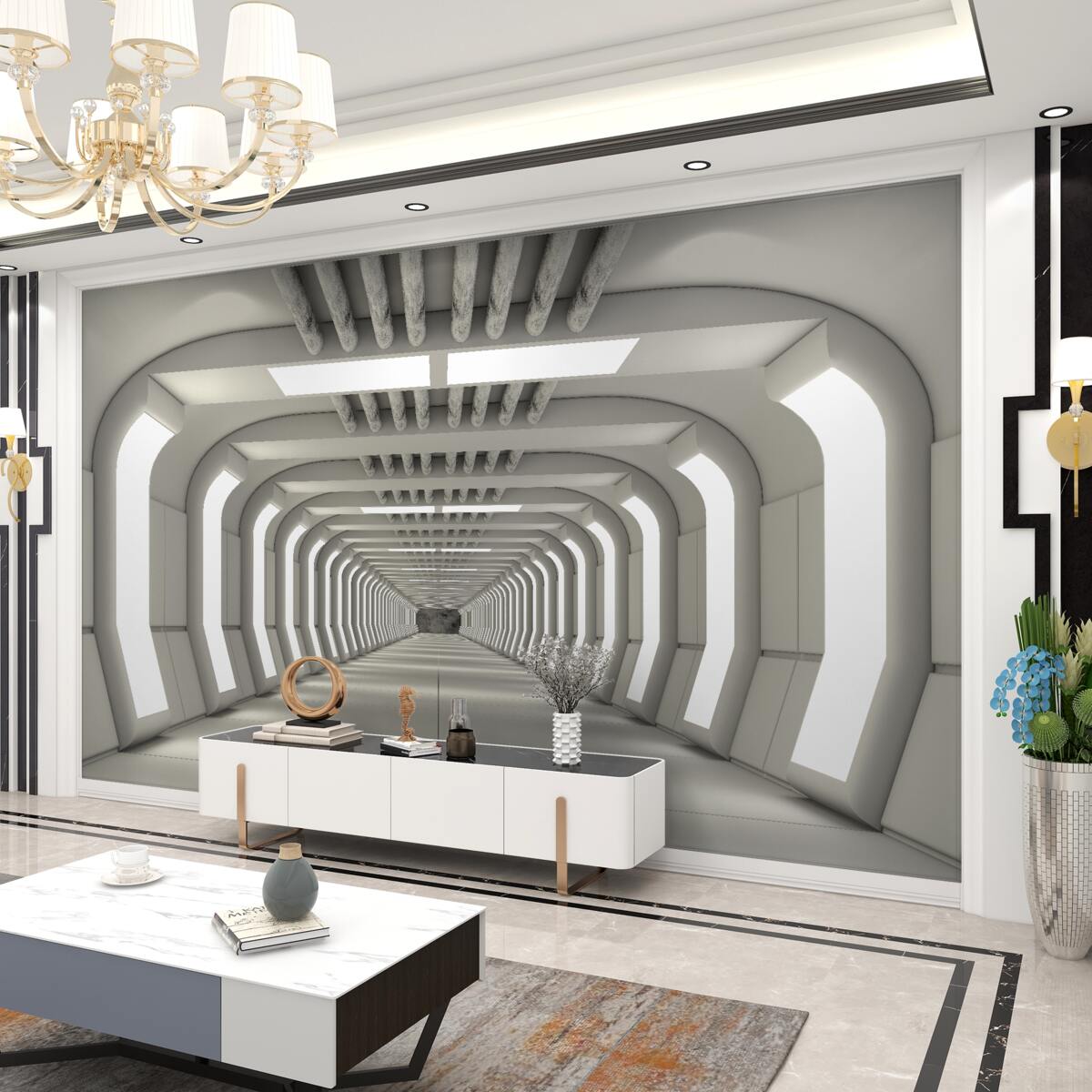 Fototapeta tunel w nowoczesnym stylu