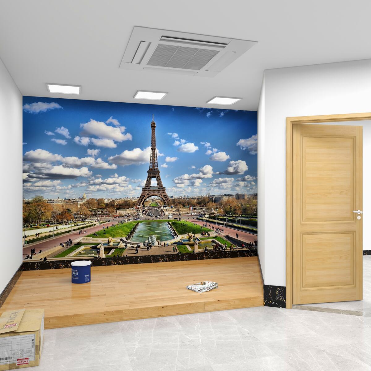 Fototapeta panorama Paryża latem