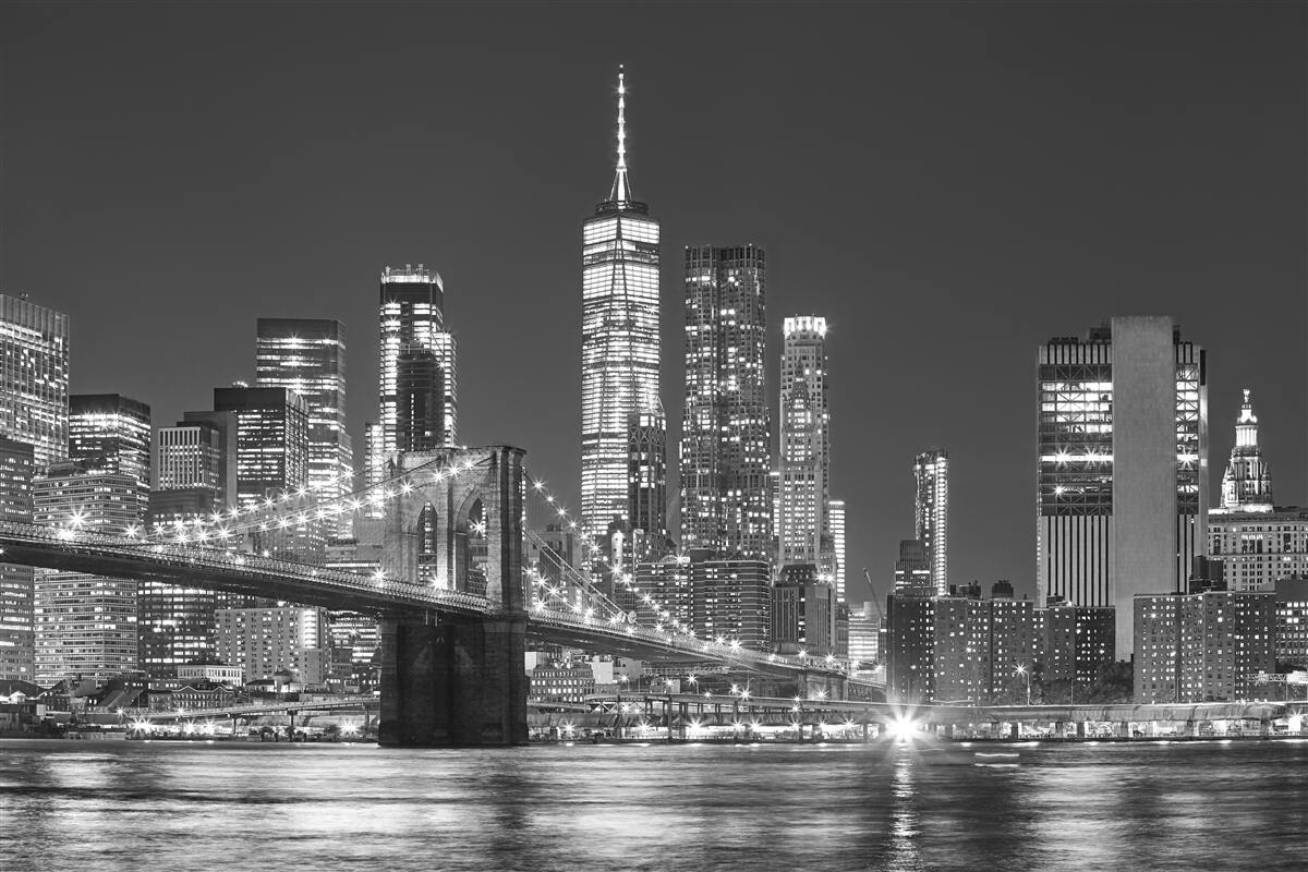 Fototapeta Most Manhattan nocą
