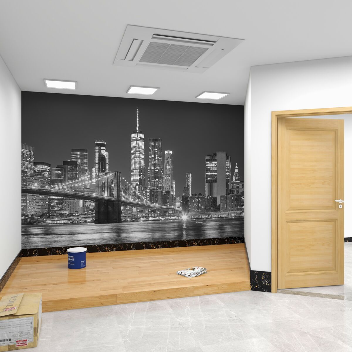 Fototapeta Most Manhattan nocą