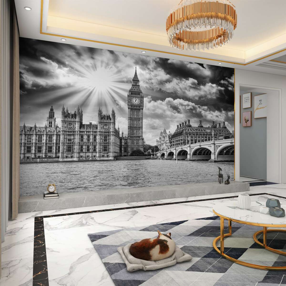 Fototapeta jasny dzień w Londynie b/w