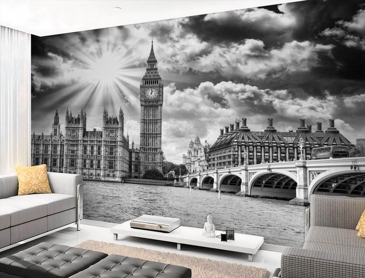 Fototapeta jasny dzień w Londynie b/w