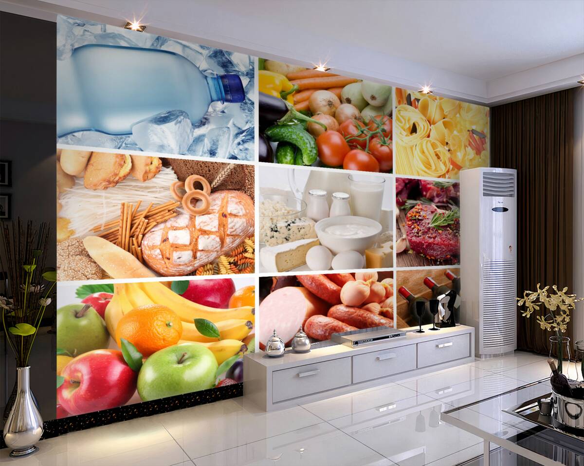 Fototapeta skład różnych produktów spożywczych