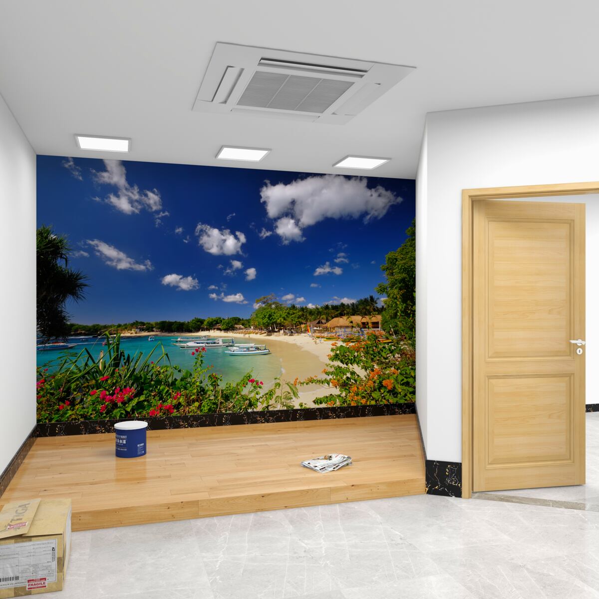 Fototapeta cicha letnia plaża na wyspie