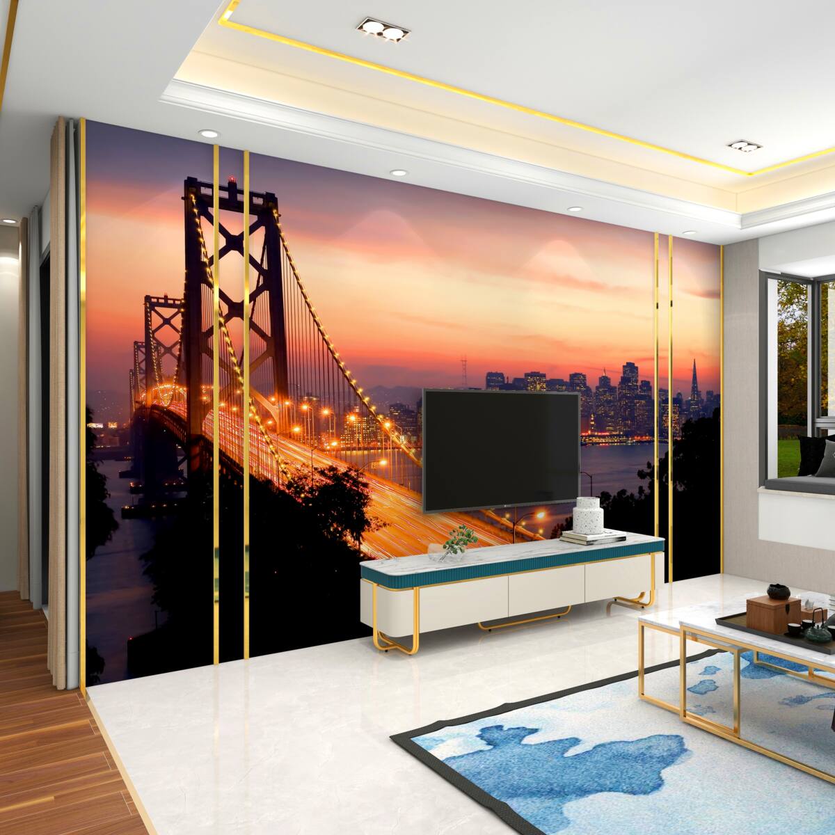 Fototapeta San Francisco w świetle świateł