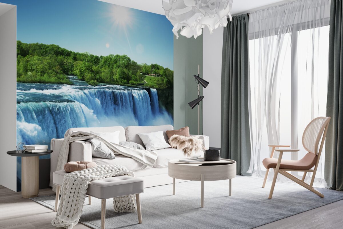 Fototapeta moc wielkiego spadającego wodospadu