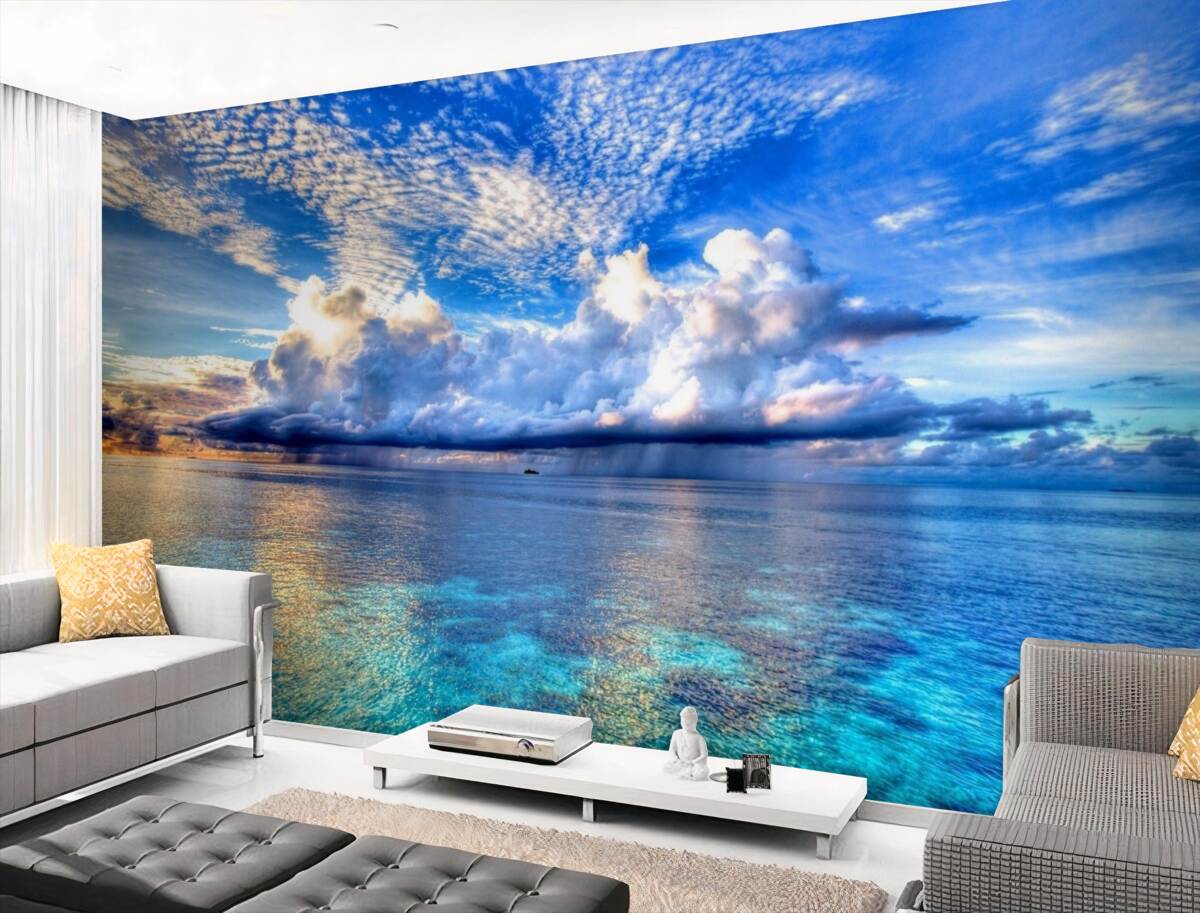 Fototapeta chmury cirrus nad bezkresnym oceanem