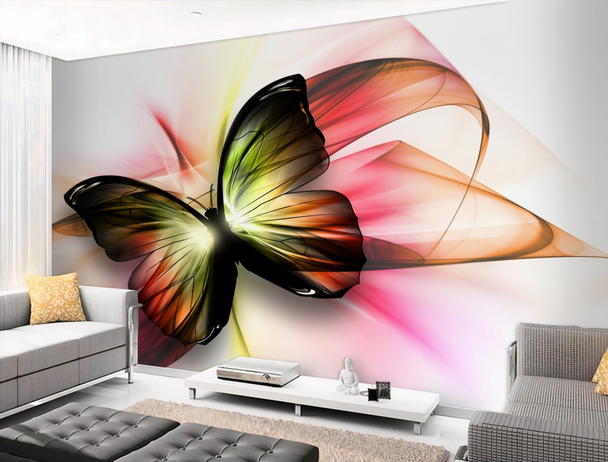 Fototapeta abstrakcyjny motyl w ciemnych kolorach motyl