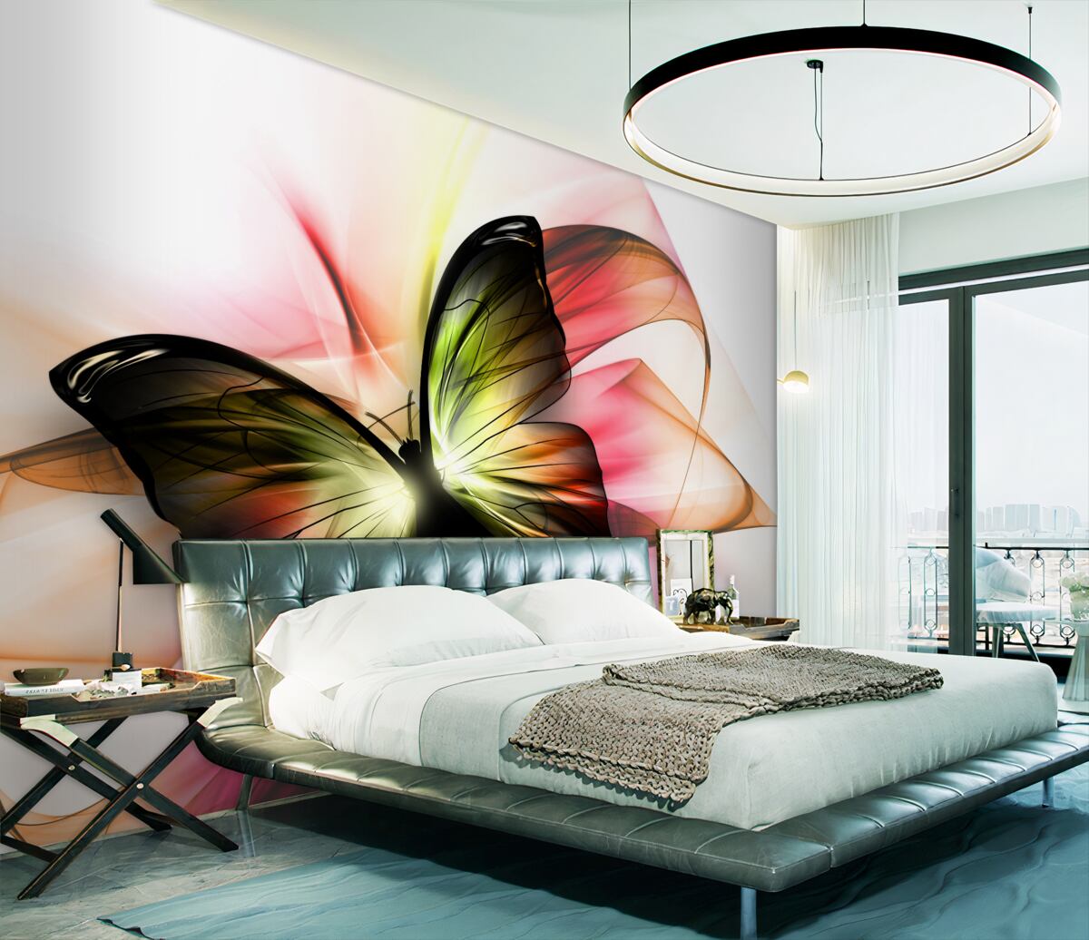 Fototapeta abstrakcyjny motyl w ciemnych kolorach motyl