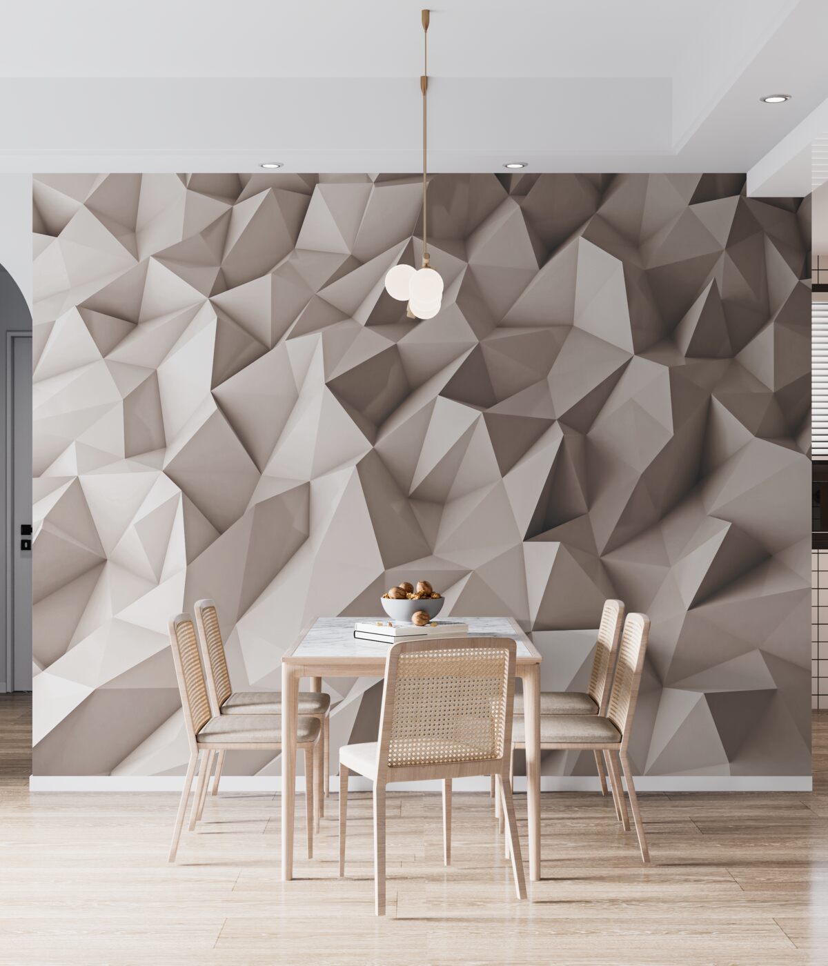 Fototapeta ostre szczyty geometrycznych kształtów