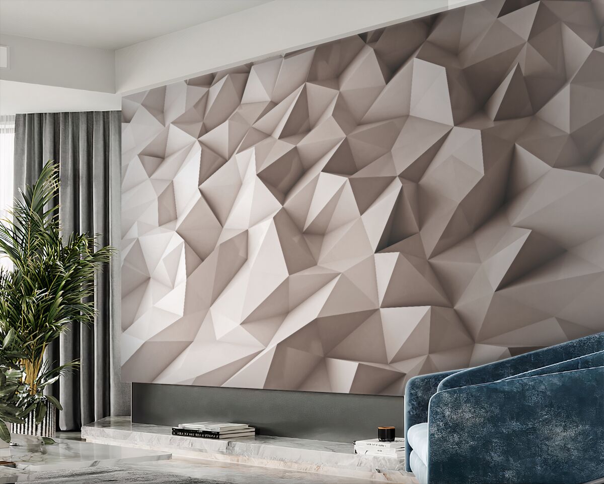 Fototapeta ostre szczyty geometrycznych kształtów