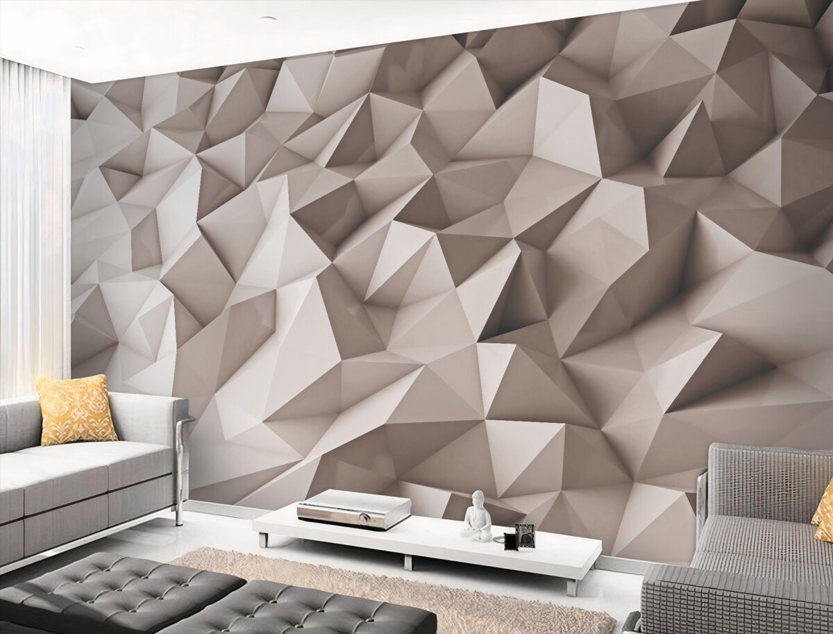 Fototapeta ostre szczyty geometrycznych kształtów