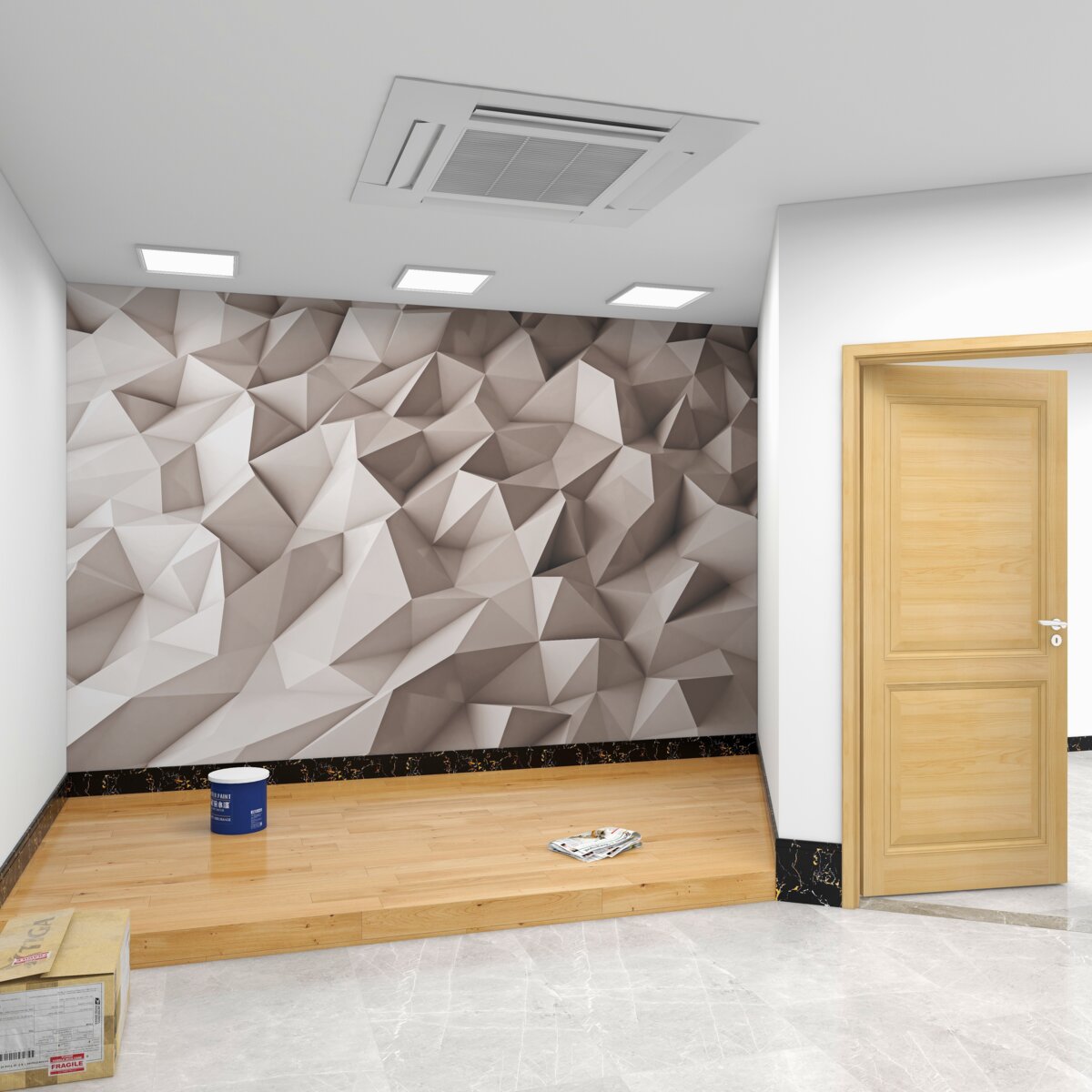 Fototapeta ostre szczyty geometrycznych kształtów