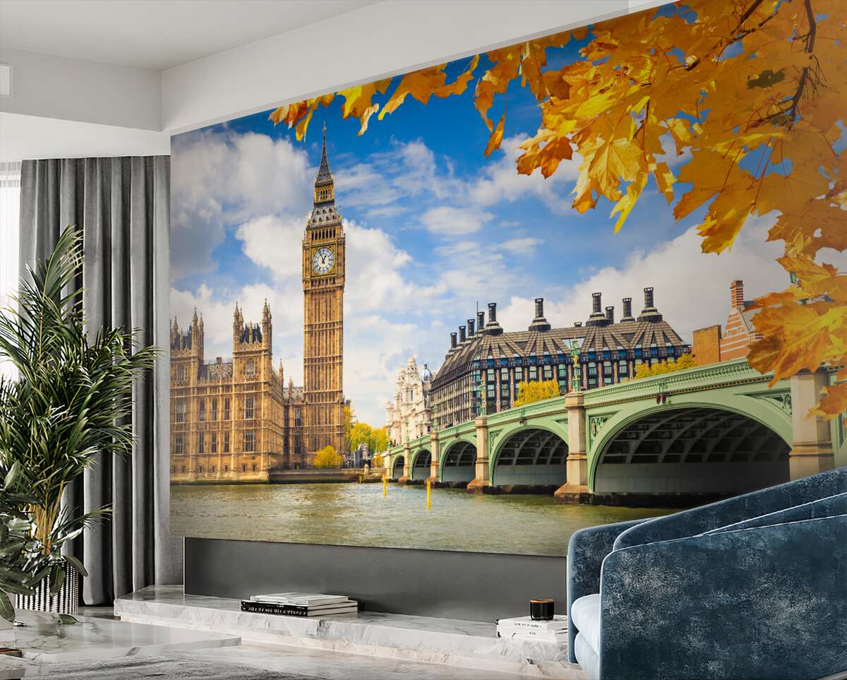 Fototapeta złota jesień w starym Londynie
