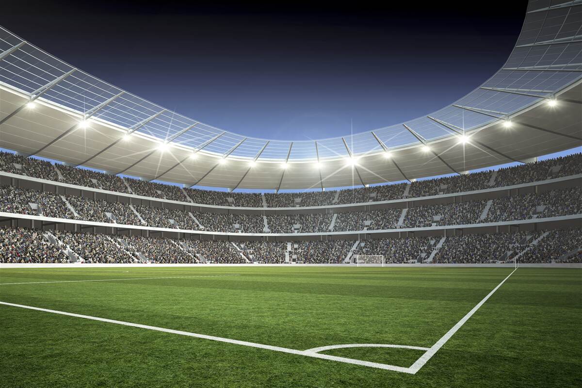 Fototapeta stadion piłkarski czeka na swoich zawodników