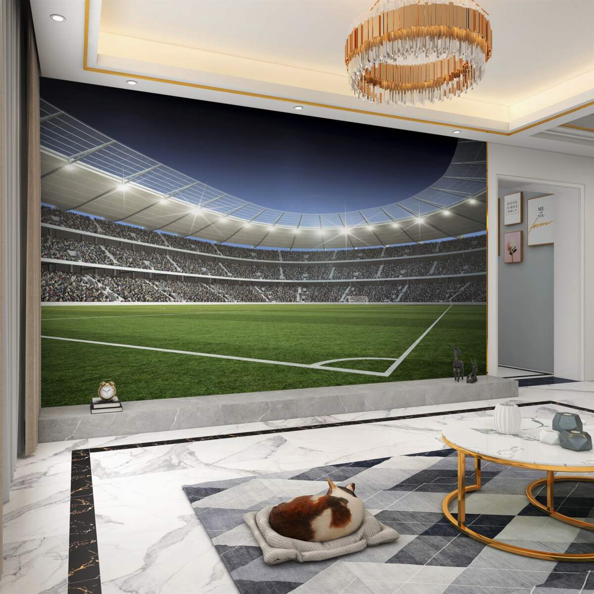 Fototapeta stadion piłkarski czeka na swoich zawodników